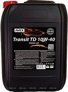 Олива моторна AVEX TRANSIT TD 10W40, API CF-4/SG, кан. 20л