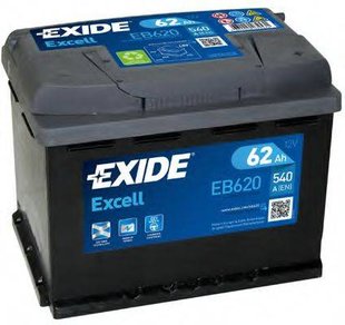 Автомобільний акумулятор EXIDE 6СТ-62 АзЕ EXCELL EB620