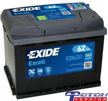 Автомобільний акумулятор EXIDE 6СТ-62 АзЕ EXCELL EB620