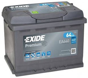 Автомобільний акумулятор EXIDE 6СТ-64 АзЕ PREMIUM EA640