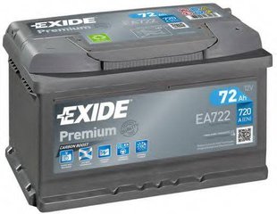 Автомобільний акумулятор EXIDE 6СТ-72 АзЕ PREMIUM EA722