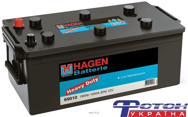 Вантажний акумулятор Hagen 190Ah 1000A Heavy Duty 69010