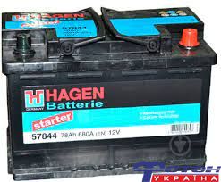 Автомобільний акумулятор Hagen 6CT-78 Евро 78Ah 680A Starter (57844)