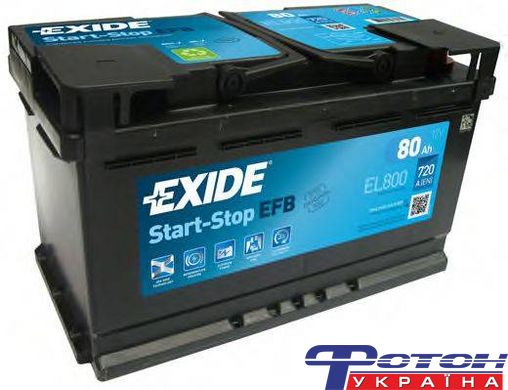 Автомобільний акумулятор EXIDE 6СТ-80 АзЕ EFB EL800