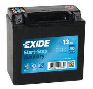 Автомобільний акумулятор EXIDE 6СТ-13 Аз EK131