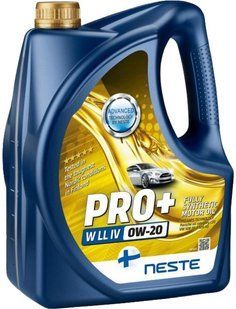 Масло моторное Neste Pro+ 0W20 W Longlife-IV синтетическое, 4л