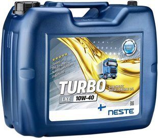 Масло моторное Neste Turbo LXE 10W40 API CI-4/SL синтетическое, 20л/17кг